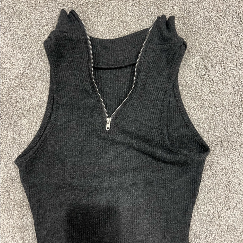 Love Republic Ribbed Charcoal Grey Dress Size Small - Picture 4 of 12